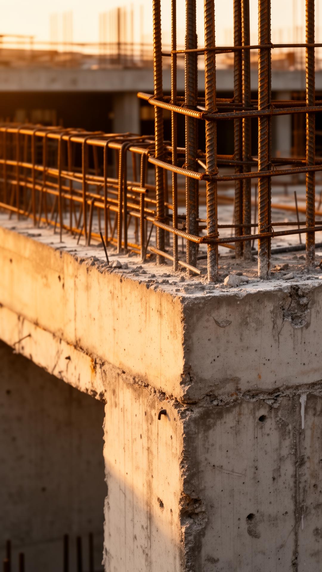 Detalhe estrutural em obra